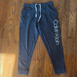 Calvin Klein Jogger Sweatpants Logo Leg Women’s Size M Gray
